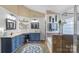 Modern bathroom featuring a dual vanity and walk-in shower at 1811 Robbins Meadows Dr, Waxhaw, NC 28173