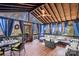 Relaxing screened porch with seating area and dining table at 1811 Robbins Meadows Dr, Waxhaw, NC 28173