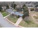 Aerial view showing a ranch house, its yard, and the surrounding neighborhood at 610 Crescent Cir, Kings Mountain, NC 28086