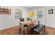 Dining area with hardwood floors and a charming table setting at 610 Crescent Cir, Kings Mountain, NC 28086