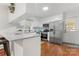 Modern kitchen with stainless steel appliances and granite countertops at 610 Crescent Cir, Kings Mountain, NC 28086