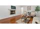 Living room with hardwood floors and a gas fireplace at 610 Crescent Cir, Kings Mountain, NC 28086