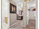 Hallway view into the main bedroom, showcasing an open concept and comfortable living at 7122 Abbotts Glen Dr, Charlotte, NC 28212