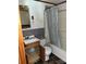 Bathroom with shower/tub, sink, and toilet at 111 James Love School Rd, Shelby, NC 28152