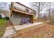 Elevated deck with stairs and hanging chairs at 1345 Shimmer Light Cir, Rock Hill, SC 29732