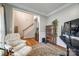 Bright home office with hardwood floors and built-in shelving at 1345 Shimmer Light Cir, Rock Hill, SC 29732