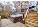 Hot tub on wooden deck overlooking water at 1345 Shimmer Light Cir, Rock Hill, SC 29732