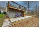 Under-deck porch swings offering a relaxing outdoor space to enjoy the backyard at 1345 Shimmer Light Cir, Rock Hill, SC 29732