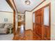 Bright entryway with parquet flooring and view to living room at 1601 Bennington Nw Dr, Concord, NC 28027