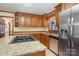 Kitchen with stainless steel appliances and an island at 1601 Bennington Nw Dr, Concord, NC 28027