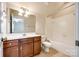 Clean bathroom with tub, toilet and vanity at 5734 Morris Hunt Dr, Fort Mill, SC 29708