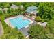 Large community pool with plenty of lounge chairs at 5734 Morris Hunt Dr, Fort Mill, SC 29708