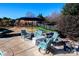 Fire pit and seating area on a concrete patio at 625 Circle Trace Rd, Monroe, NC 28110