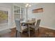 Charming breakfast nook with wooden table and gray chairs at 9507 Inverness Bay Rd, Charlotte, NC 28278