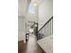 Spacious entryway with hardwood floors, high ceilings, and staircase at 9507 Inverness Bay Rd, Charlotte, NC 28278