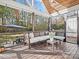 Cozy screened-in porch with comfortable seating area and a view of a lush backyard at 111 Alberta Ave, Belmont, NC 28012