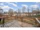 Wooden deck with view of backyard and distant landscape at 119 Lookout Point Pl, Mooresville, NC 28115