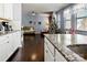 Kitchen with granite countertop and view of living room at 1969 Tablerock Dr, Lake Wylie, SC 29745