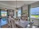 Bright and airy dining room with a view to the neighborhood and stylish decor at 320 Coronado Ave, Matthews, NC 28104