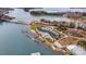 Aerial view of lakefront condos with boat slips and community pool at 7831 Spinnaker Bay Dr # 314, Sherrills Ford, NC 28673