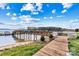 Picturesque view of a wooden dock extending into the serene lake waters at 7831 Spinnaker Bay Dr # 314, Sherrills Ford, NC 28673