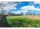 A sprawling fenced backyard with ample greenery and a concrete slab at 1114 Fenwick Ct, Clover, SC 29710