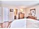 Bright main bedroom featuring an ensuite bathroom and walk-in closet at 3076 Champion Sw Ln, Concord, NC 28025
