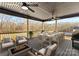 Relaxing covered patio with fire pit and outdoor dining area at 1215 Coppergate Dr, Salisbury, NC 28147