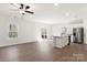 A kitchen view with stainless steel appliances and a view to the backyard through the sliding glass door at 3250 Maple Ridge Dr, Gastonia, NC 28052