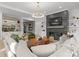 Beautiful and spacious living area open to dining and kitchen with fireplace at 1015 Kendall Dr # 4, Wesley Chapel, NC 28173