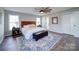 Main bedroom with hardwood floors and ceiling fan at 131 Nantz Ave, Mount Holly, NC 28120