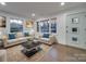 Bright living room featuring hardwood floors, comfy seating, and large windows at 1330 Mulberry Ave, Charlotte, NC 28216