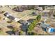 Aerial view showcasing home and neighborhood setting at 135 Rumple Hill Dr, Statesville, NC 28677