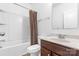 Clean bathroom with tub shower, toilet and vanity at 160 Millen Dr, Mooresville, NC 28115