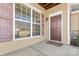 Front entry with maroon door and burgundy shutters at 160 Millen Dr, Mooresville, NC 28115