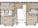 Detailed floor plan of a home's upper level featuring bedrooms, bathrooms, a loft, and an open-to-below area at 2003 Kendall Dr # 5, Wesley Chapel, NC 28173