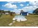 Large backyard with above ground pool and storage shed at 303 Knox St, Clover, SC 29710