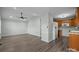 Spacious dining area with light grey walls and wood-look flooring at 116 E Maryland Ave, Bessemer City, NC 28016