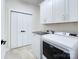 Bright laundry room, features washer, dryer, and built-in cabinets at 1220 Lomax Ave, Charlotte, NC 28211