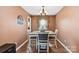 Dining room with chandelier at 1976 Mcilwain Rd, Lancaster, SC 29720