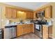 Galley kitchen with stainless steel appliances at 1976 Mcilwain Rd, Lancaster, SC 29720