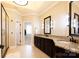 Bathroom with granite countertops and a large shower at 2349 Shiny Leaf Dr, Denver, NC 28037