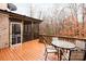 Wooden deck with screened porch and backyard view at 2349 Shiny Leaf Dr, Denver, NC 28037