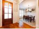 Elegant entryway with a view into the dining room at 2349 Shiny Leaf Dr, Denver, NC 28037