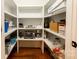 Well-organized pantry with ample shelving for storage at 2349 Shiny Leaf Dr, Denver, NC 28037