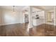 Bright dining room with hardwood floors and an open concept design at 27 Quayside Ct, Clover, SC 29710