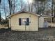 Rear view of the house, showing a satellite dish and side access at 3798 Providence Mill Rd, Maiden, NC 28650