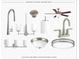 Selection of brushed nickel finishes for kitchen and bathroom hardware, lighting, and ceiling fixtures at 4039 Northerly Island Ct, Gastonia, NC 28056