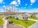 Aerial view of single-Gathering home with large backyard and neighborhood setting at 423 Granite Lake Ct, Denver, NC 28037