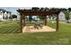 Well-maintained community playground with a wooden pergola providing shade for picnic tables and activities at 444 Berryman Rd, Rock Hill, SC 29732